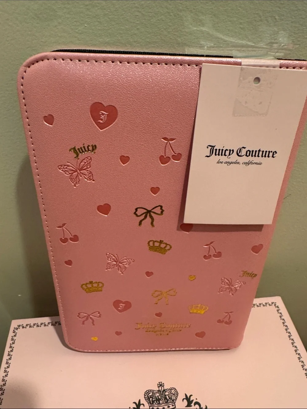 Juicy Couture Pink Planner with Gold Crown Pen 26-27
